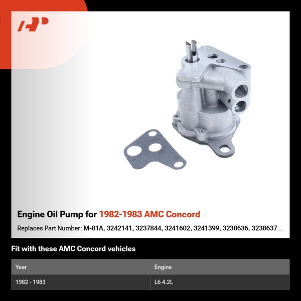 Engine Oil Pump for 1982-1983 AMC Concord