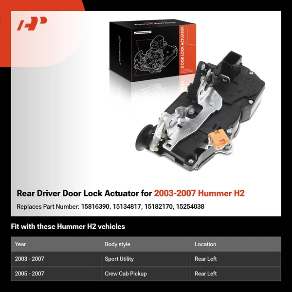 Rear Driver Door Lock Actuator for 2003-2007 Hummer H2