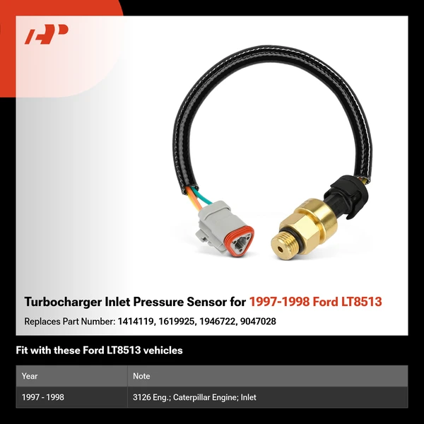 Turbocharger Inlet Pressure Sensor for 1997-1998 Ford LT8513