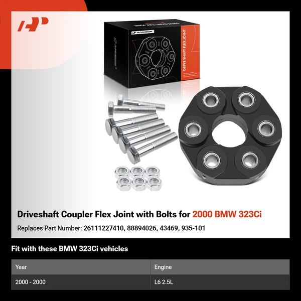 Driveshaft Coupler Flex Joint with Bolts for 2000 BMW 323Ci