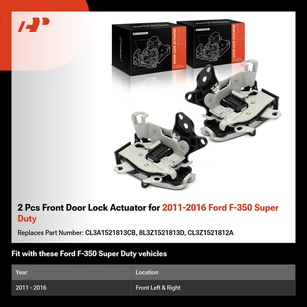 2 Pcs Front Door Lock Actuator for 2011-2016 Ford F-350 Super Duty