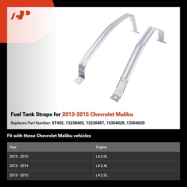 Fuel Tank Straps for 2013-2015 Chevrolet Malibu
