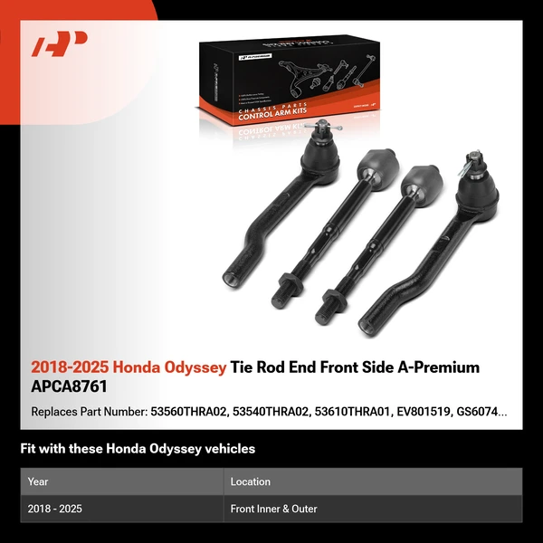 2018-2025 Honda Odyssey Tie Rod End Front Side A-Premium APCA8761