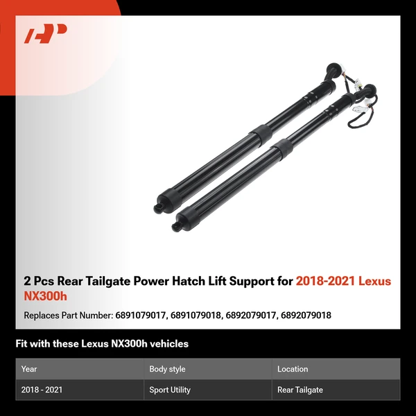 2 Pcs Rear Tailgate Power Hatch Lift Support for 2018-2021 Lexus NX300h