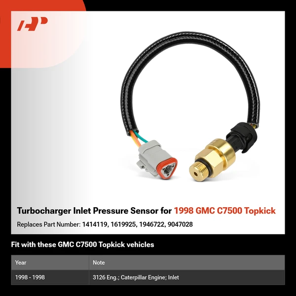 Turbocharger Inlet Pressure Sensor for 1998 GMC C7500 Topkick