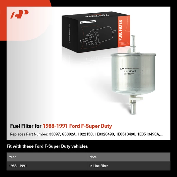 Fuel Filter for 1988-1991 Ford F-Super Duty