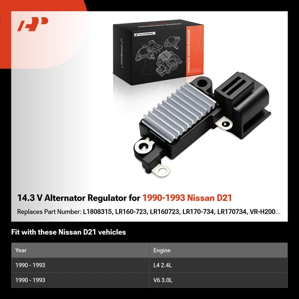 14.3 V Alternator Regulator for 1990-1993 Nissan D21