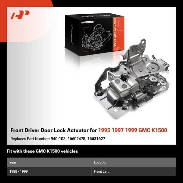 Front Driver Door Lock Actuator for 1995 1997 1999 GMC K1500