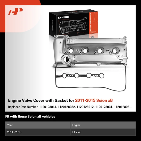 Engine Valve Cover with Gasket for 2011-2015 Scion xB