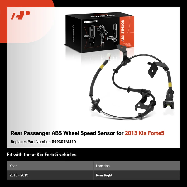 Rear Passenger ABS Wheel Speed Sensor for 2013 Kia Forte5
