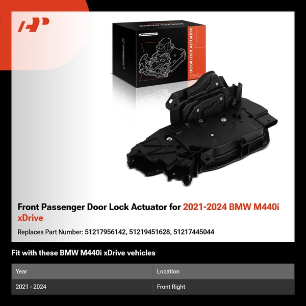 Front Passenger Door Lock Actuator for 2021-2024 BMW M440i xDrive