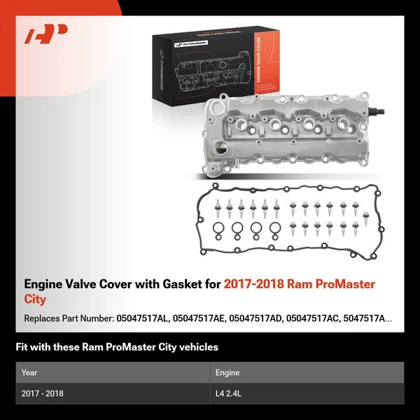 Engine Valve Cover with Gasket for 2017-2018 Ram ProMaster City