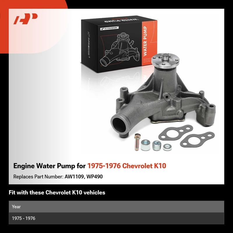 Engine Water Pump for 1975-1976 Chevrolet K10
