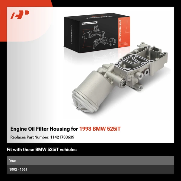 Engine Oil Filter Housing for 1993 BMW 525iT