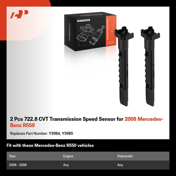 2 Pcs 722.8 CVT Transmission Speed Sensor for 2008 Mercedes-Benz R550