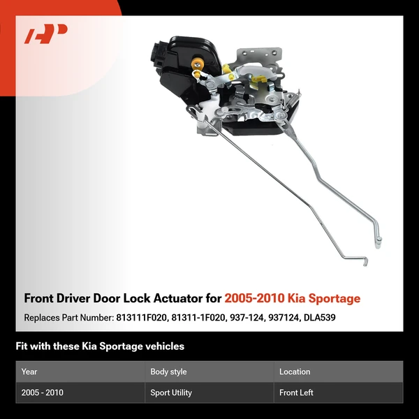 Front Driver Door Lock Actuator for 2005-2010 Kia Sportage