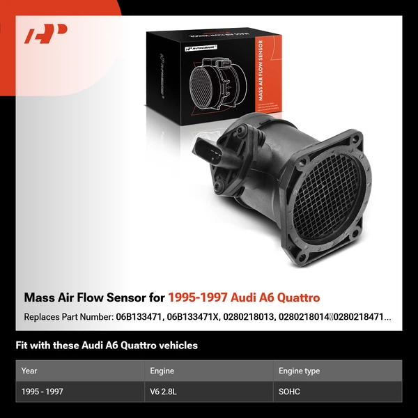Mass Air Flow Sensor for 1995-1997 Audi A6 Quattro