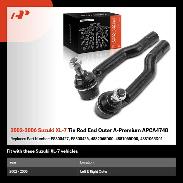 2002-2006 Suzuki XL-7 Tie Rod End Outer A-Premium APCA4748