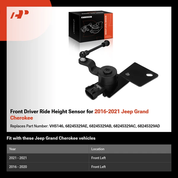 Front Driver Ride Height Sensor for 2016-2021 Jeep Grand Cherokee