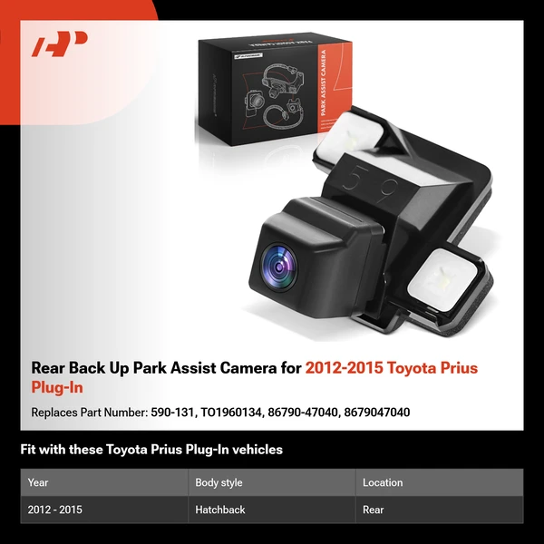 Rear Back Up Park Assist Camera for 2012-2015 Toyota Prius Plug-In