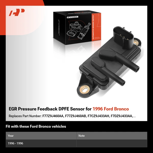 EGR Pressure Feedback DPFE Sensor for 1996 Ford Bronco