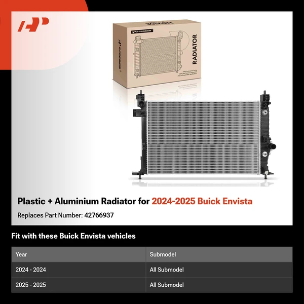 Plastic + Aluminium Radiator for 2024-2025 Buick Envista