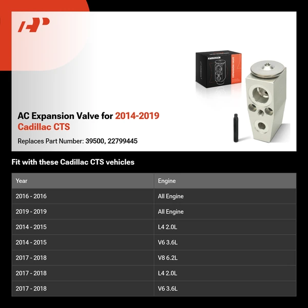AC Expansion Valve for 2014-2019 Cadillac CTS