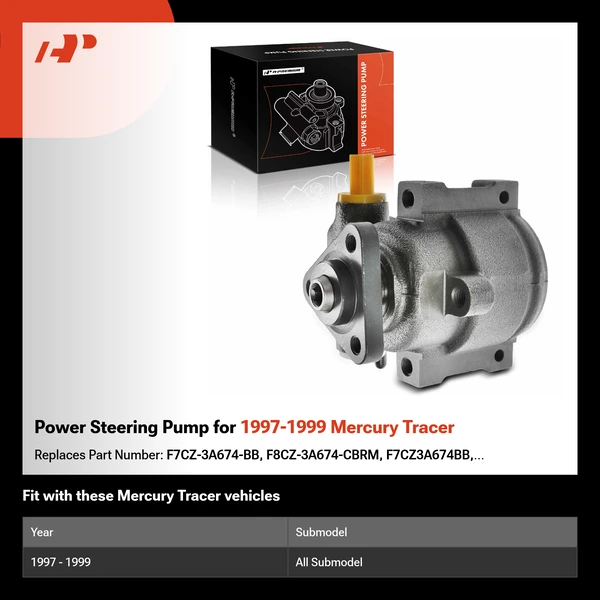 Power Steering Pump for 1997-1999 Mercury Tracer