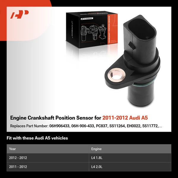 Engine Crankshaft Position Sensor for 2011-2012 Audi A5