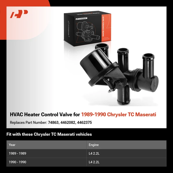 HVAC Heater Control Valve for 1989-1990 Chrysler TC Maserati