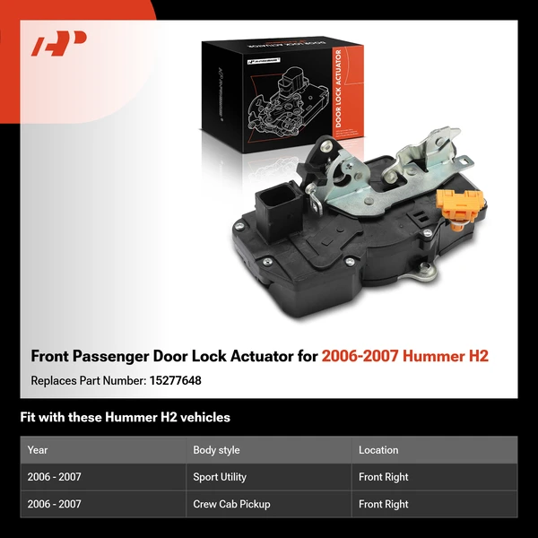 Front Passenger Door Lock Actuator for 2006-2007 Hummer H2