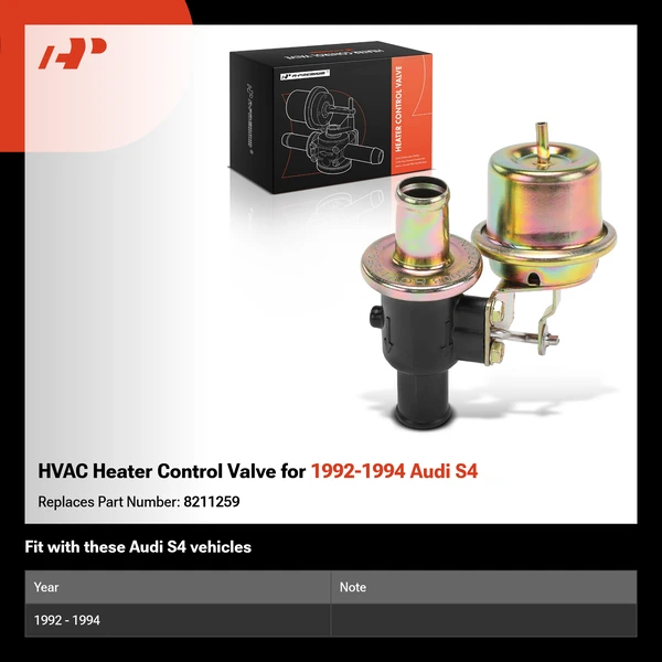 HVAC Heater Control Valve for 1992-1994 Audi S4