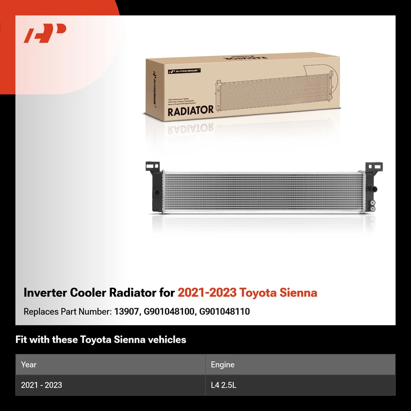 Inverter Cooler Radiator for 2021-2023 Toyota Sienna