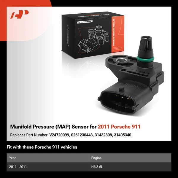 Manifold Pressure (MAP) Sensor for 2011 Porsche 911