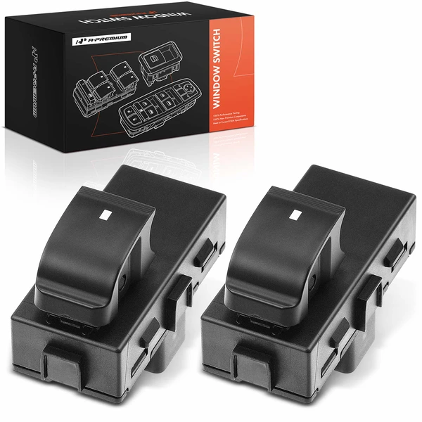 2 Pcs Rear Power Window Switch for 2007 Chevrolet Silverado 3500 HD