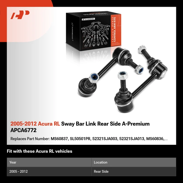 2005-2012 Acura RL Sway Bar Link Rear Side A-Premium APCA6772