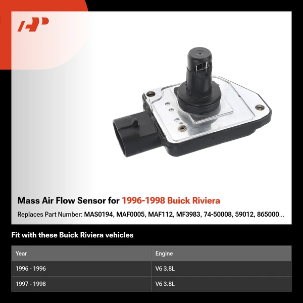 Mass Air Flow Sensor for 1996-1998 Buick Riviera