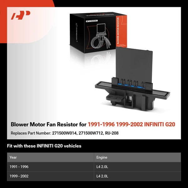 Blower Motor Fan Resistor for 1991-1996 1999-2002 INFINITI G20