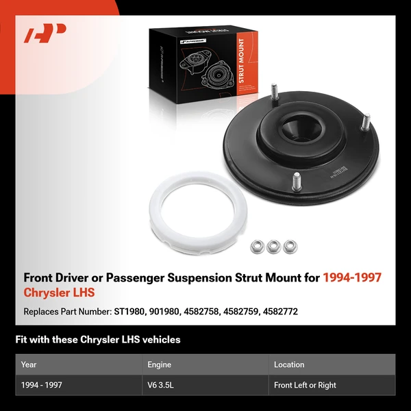 Front Driver or Passenger Suspension Strut Mount for 1994-1997 Chrysler LHS