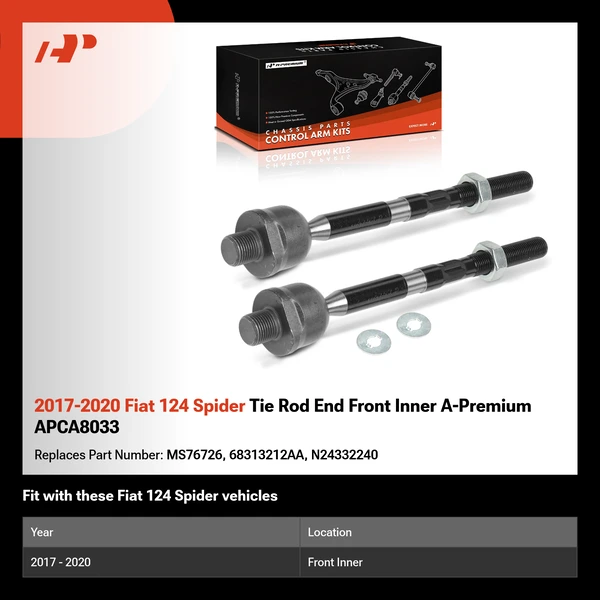 2017-2020 Fiat 124 Spider Tie Rod End Front Inner A-Premium APCA8033
