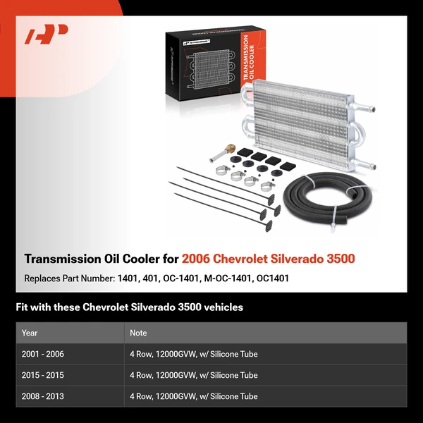 Transmission Oil Cooler for 2006 Chevrolet Silverado 3500