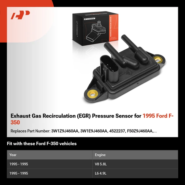 Exhaust Gas Recirculation (EGR) Pressure Sensor for 1995 Ford F-350