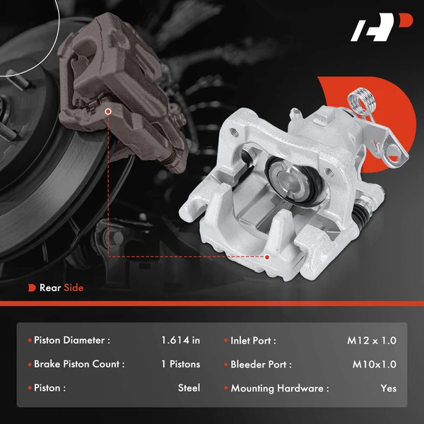 2-PC Brake Caliper, Rear Driver & Passenger, 1-Piston, A-Premium APBC3921