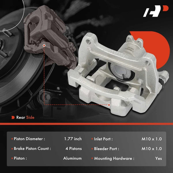 2-PC Brake Caliper, Rear Driver & Passenger, 1-Piston, A-Premium APBC3924