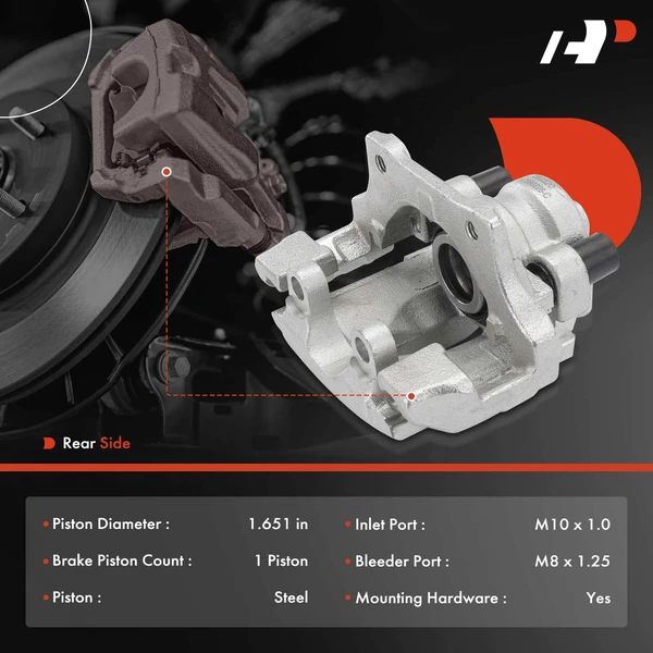 2-Pc Brake Caliper Rear Driver & Passenger 1-Piston A-Premium APBC3919