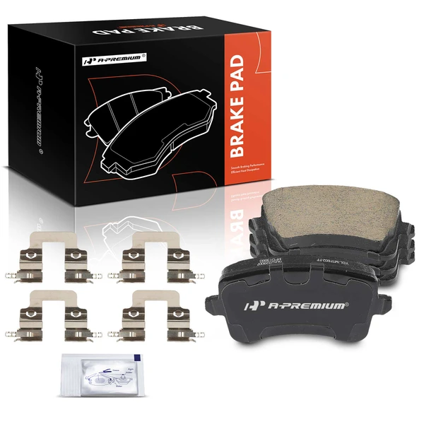 4 Pcs Rear Ceramic Brake Pads for 2009-2016 Audi A4