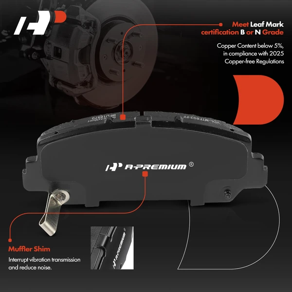 4 Pcs Front Ceramic Brake Pads for Acura ILX 2016-2022 RDX 2013-2018 Honda Accord