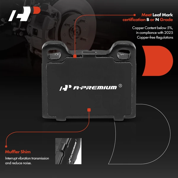 4 Pcs Rear Ceramic Brake Pads for Volvo C70 V70 Mercedes-Benz W123 W116 W126