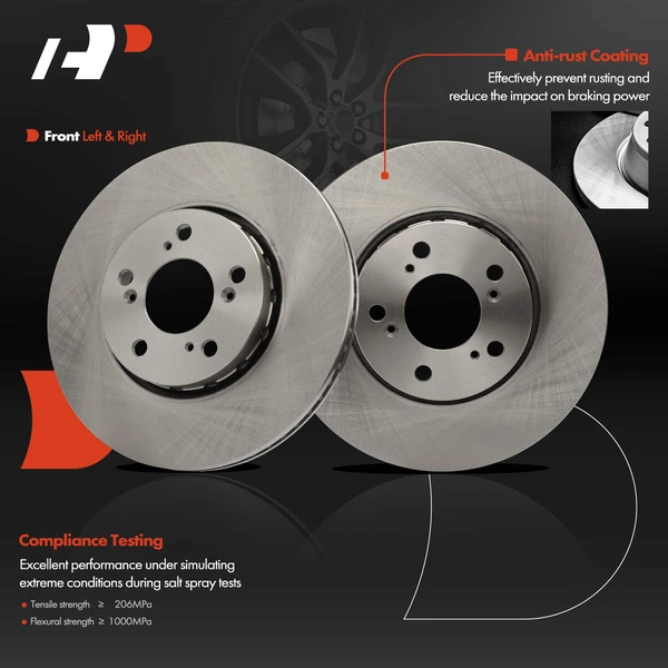 2 Pcs Front Disc Brake Rotors for Acura RLX 2014-2020 V6 3.5L