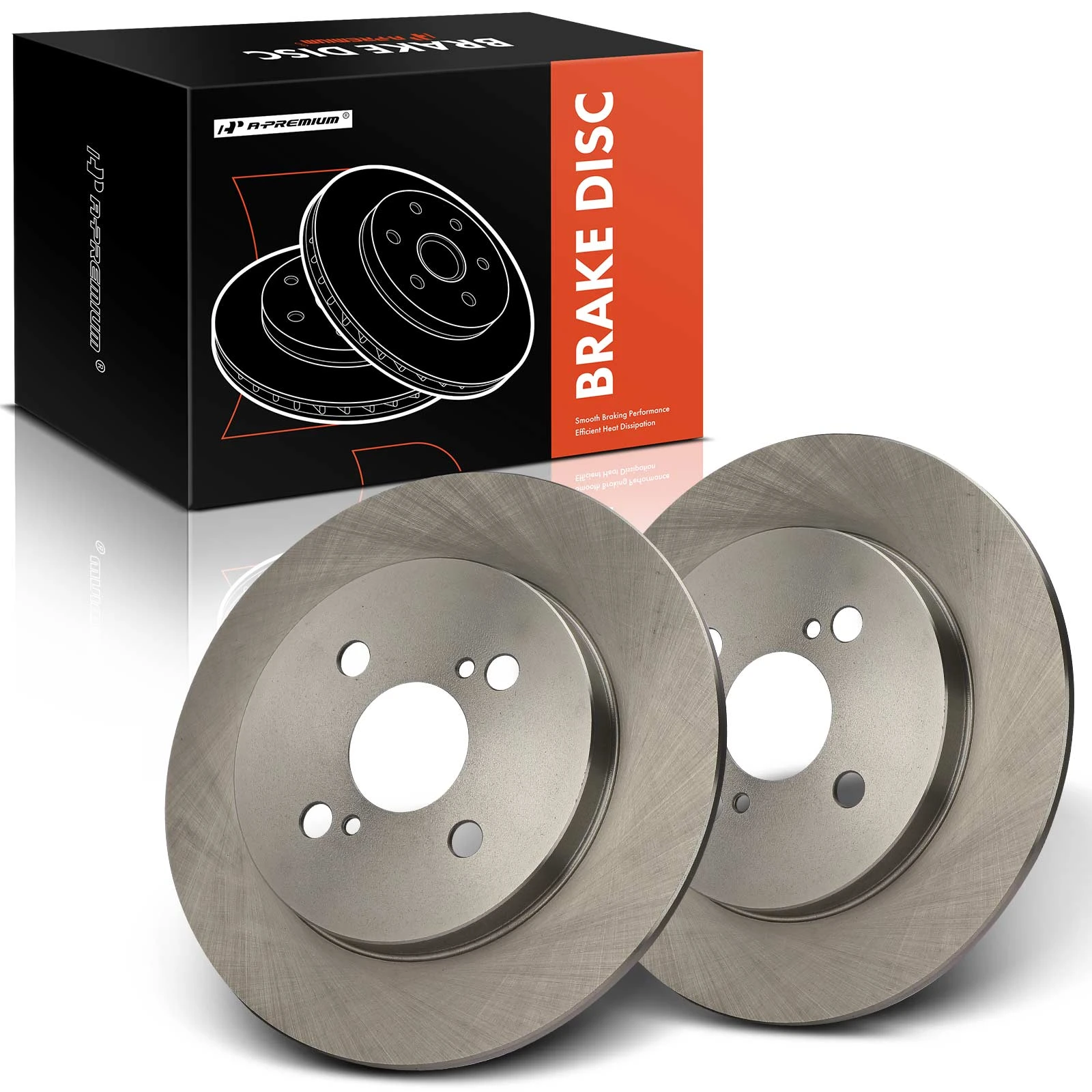 The A-premium 2 Pcs Rear Disc Brake Rotors for Toyota Yaris 2012-2018 L4 1.5L Image 